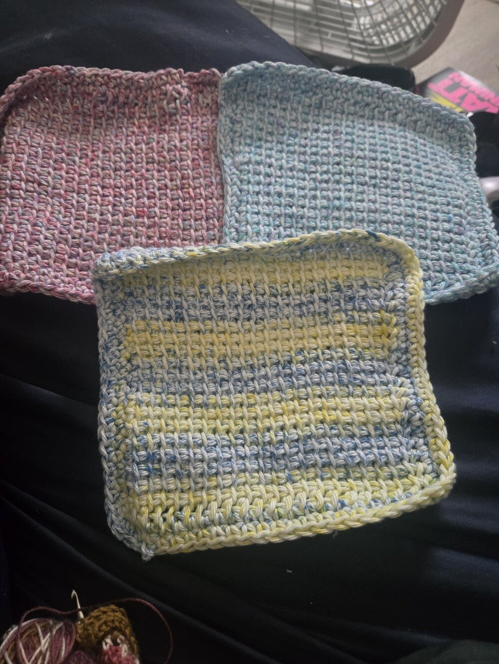 (Set Of 3) Crochet Washcloth/dishcloth